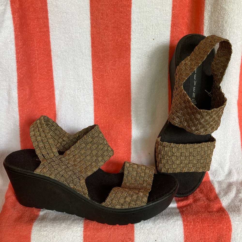 Steven madden gold platforms